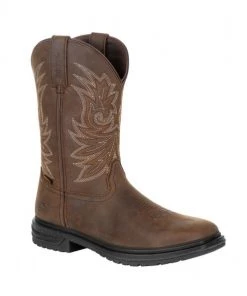 'Rocky' Men's 11" Worksmart SR WP Western - Brown 14 'Rocky' Men's 11