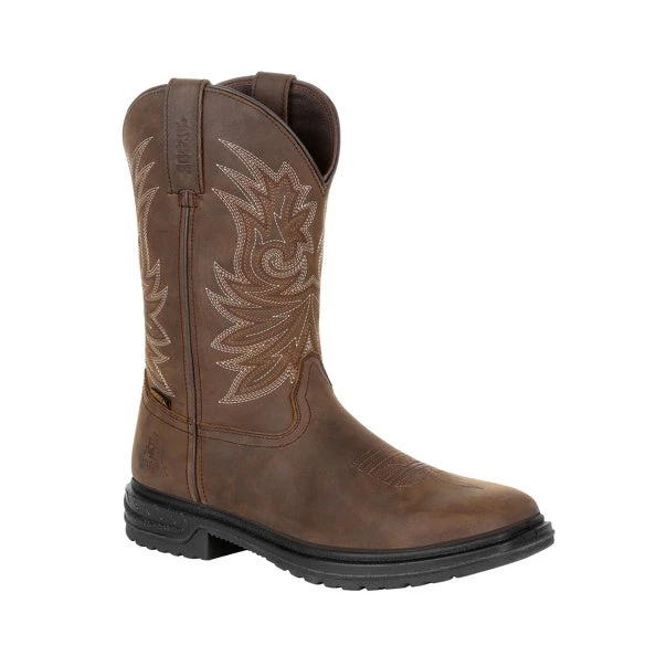 'Rocky' Men's 11" Worksmart SR WP Western - Brown 8 'Rocky' Men's 11" Worksmart SR WP Western - Brown