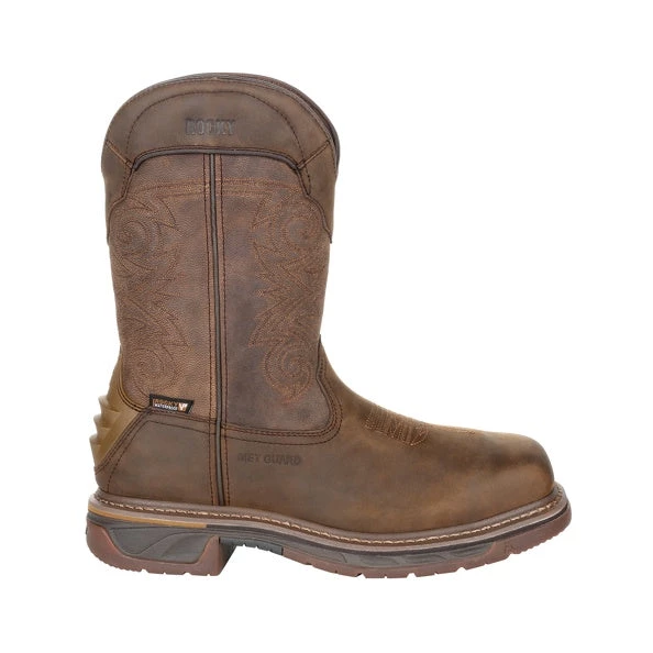 'Rocky' Men's 11" Iron Skull Int. MetGuard EH WP Comp Toe - Distressed Brown 3 'Rocky' Men's 11" Iron Skull Int. MetGuard EH WP Comp Toe - Distressed Brown