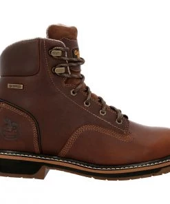 'Georgia Boots' Men's 6" Amp LT Edge EH WP Soft Toe - Brown