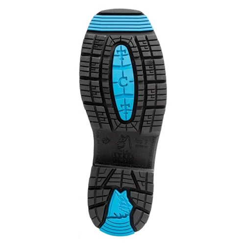 'Steel Blue' Men's Blue Heeler Western Square Toe EH WP Steel Toe - Oak 4 'Steel Blue' Men's Blue Heeler Western Square Toe EH WP Steel Toe - Oak