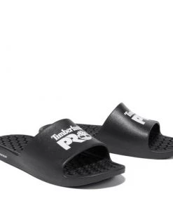 'Timberland Pro' Men's Logo Anti-Fatigue Tech Slides - Black