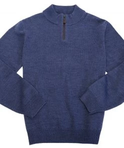 ALPHI APPAREL GROUP 'Viyella By Alphi Apparel' Men's Zegna Baruffa Merino Sweater - Indigo