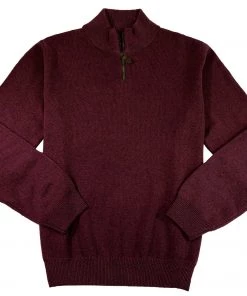 ALPHI APPAREL GROUP'Viyella By Alphi Apparel' Men's Zegna Baruffa Merino Sweater – Wine Melange