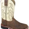 Smoky Mountain Boots 'Smoky Mountain' Children's Scout Western Square Toe - Brown / Cream 1 Smoky Mountain Boots 'Smoky Mountain' Children's Scout Western Square Toe - Brown / Cream