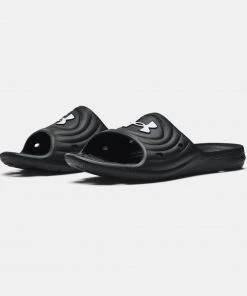 'Under Armour' Men's Locker IV Slide Sandal - Black / Black / White 10 'Under Armour' Men's Locker IV Slide Sandal - Black / Black / White