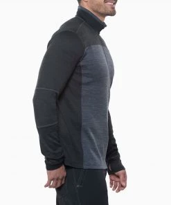 'Kuhl' Men's Ryzer 1/4 Zip - Black / Koal