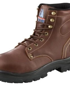 'Steel Blue' Men's 6" Argyle ESD Steel Toe - Brown / Oak
