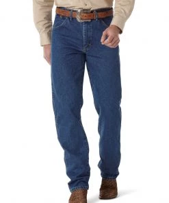 'Wrangler' Men's George Strait Cowboy Cut® Relaxed Fit - Heavyweight Stone Denim