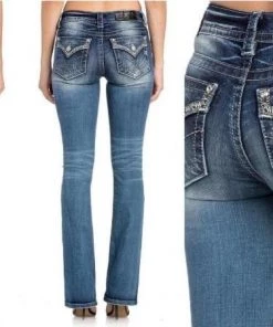 SWEET PEOPLE APPAREL Feminine Power Boot Cut Jeans - Medium Wash