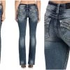 SWEET PEOPLE APPAREL Women Mad About You Bootcut Jeans - Dark Wash Denim