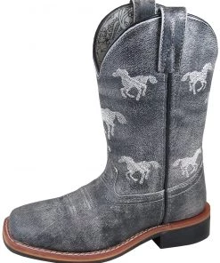 Smoky Mountain Boots 'Smoky Mountain' Youth Western Square Toe - Grey