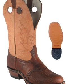 'Boulet' Men's 13" Buckaroo Western Round Toe - Cognac / Butterscotch