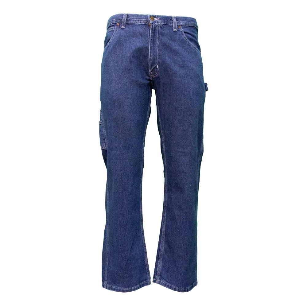 'KEY' Men's Ring Spun Dungaree - Washed Indigo 4 'KEY' Men's Ring Spun Dungaree - Washed Indigo