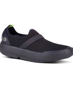'OOFOS' Women's OOmg Low Slip On - Black / Black