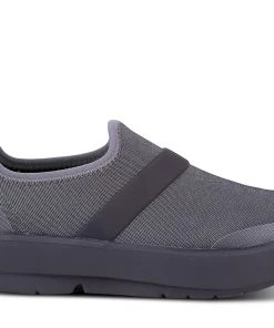 'OOFOS' Women's OOmg Fibre Low Slip On - Black / Grey