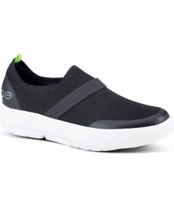 'OOFOS' Women's OOmg Fibre Low Slip On - White / Black