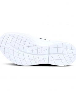 'OOFOS' Women's OOmg Fibre Low Slip On - White / Navy 11 'OOFOS' Women's OOmg Fibre Low Slip On - White / Navy