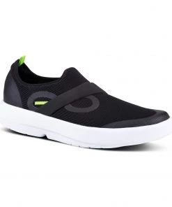 'OOFOS' Men's OOmg Mesh Low Slip On - White / Black