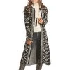 Panhandle Slim 'Powder River' Women's Floral Jaquard Duster - Black / White