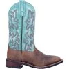 'Laredo' Women's 11" Anita Western Square Toe - Brown / Turquoise 2 'Laredo' Women's 11" Anita Western Square Toe - Brown / Turquoise