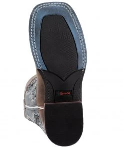 'Laredo' Women's 11" Isla Western Square Toe - Tan / Blue Denim