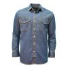 'Key' Men's Denim Western Snap Front - Indigo Denim Enzyme Wash