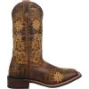 'Laredo' Women's 11" Secret Garden Western Square Toe - Brown 1 'Laredo' Women's 11" Secret Garden Western Square Toe - Brown