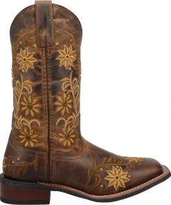 'Laredo' Women's 11" Secret Garden Western Square Toe - Brown