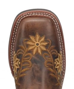'Laredo' Women's 11" Secret Garden Western Square Toe - Brown