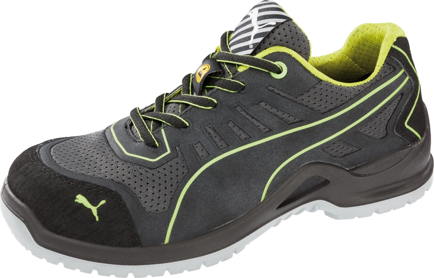 'Puma' Women's Fuse TC Low ESD Steel Toe - Black / Lime Green 3 'Puma' Women's Fuse TC Low ESD Steel Toe - Black / Lime Green