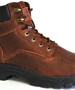'Work Zone' Men's 6" EH WP Comp Toe - Brown