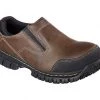 'Skechers' Men's Hartan Steel Toe Slip On - Dark Brown 1 'Skechers' Men's Hartan Steel Toe Slip On - Dark Brown
