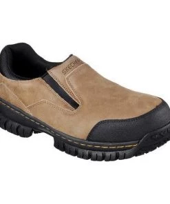 'Skechers' Men's Hartan EH Steel Toe Slip On - Brown