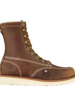 'Thorogood' Men's 8" American Heritage-Trail Crazyhorse MAXWear Wedge EH Safety Toe - Brown