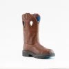 'Steel Blue' Men's Blue Heeler Western Square Toe EH WP Steel Toe - Oak 2 'Steel Blue' Men's Blue Heeler Western Square Toe EH WP Steel Toe - Oak