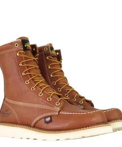 'Thorogood' Men's 8" American Heritage Moc Toe Maxwear Wedge Soft Toe - Brown / Tan 7 'Thorogood' Men's 8