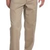 'Savane' Flat Front Stretch Chino - Khaki
