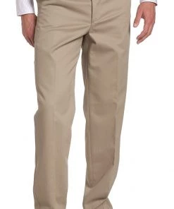 'Savane' Flat Front Stretch Chino - Khaki
