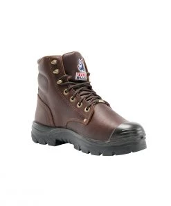 'Steel Blue' Men's 6" Argyle Int Met Guard EH Steel Toe - Brown / Oak
