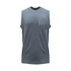 'KEY' Men's Blended Sleeveless Pocket Tee - Faded Denim