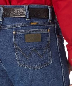 'Wrangler' Men's George Strait Cowboy Cut® Slim Fit - Heavyweight Stone Denim 10 'Wrangler' Men's George Strait Cowboy Cut® Slim Fit - Heavyweight Stone Denim