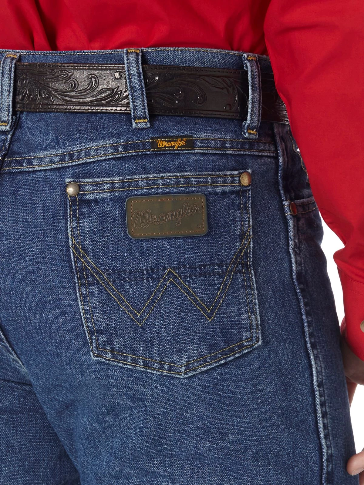 'Wrangler' Men's George Strait Cowboy Cut® Slim Fit - Heavyweight Stone Denim 6 'Wrangler' Men's George Strait Cowboy Cut® Slim Fit - Heavyweight Stone Denim