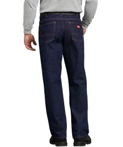 Men 'Dickies' Regular Straight Fit 5 Pocket Denim - Stonewashed Indigo Blue