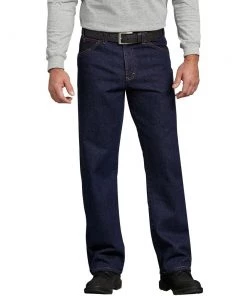 Men 'Dickies' Regular Straight Fit 5 Pocket Denim - Stonewashed Indigo Blue