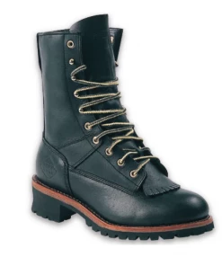 'Work Zone' Men's 9" Logger WP Steel Toe - Black