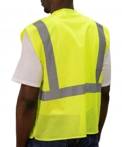 'KEY' Men's Break-A-Away Mesh Vest - Hi-Vis Yellow