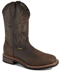 'Work Zone' Men's 10" Western WP Soft Toe - Brown