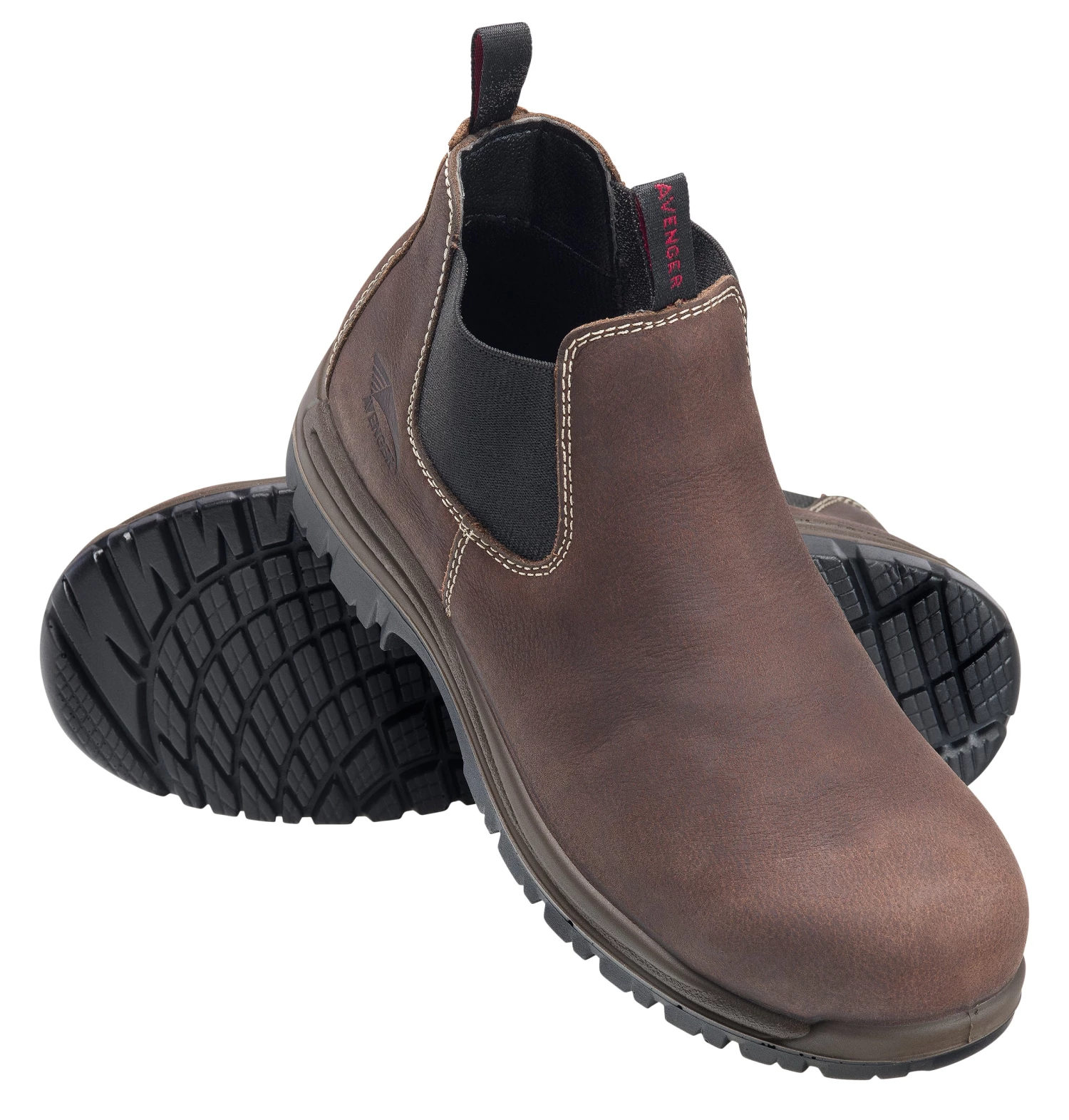 'Avenger' Men's 4" Foreman Romeo EH SR Comp Toe Pull On - Brown 6 'Avenger' Men's 4" Foreman Romeo EH SR Comp Toe Pull On - Brown