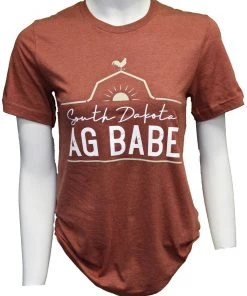 'ScratchPad Tees' Women's SD Ag Babe Crew - Heather Clay